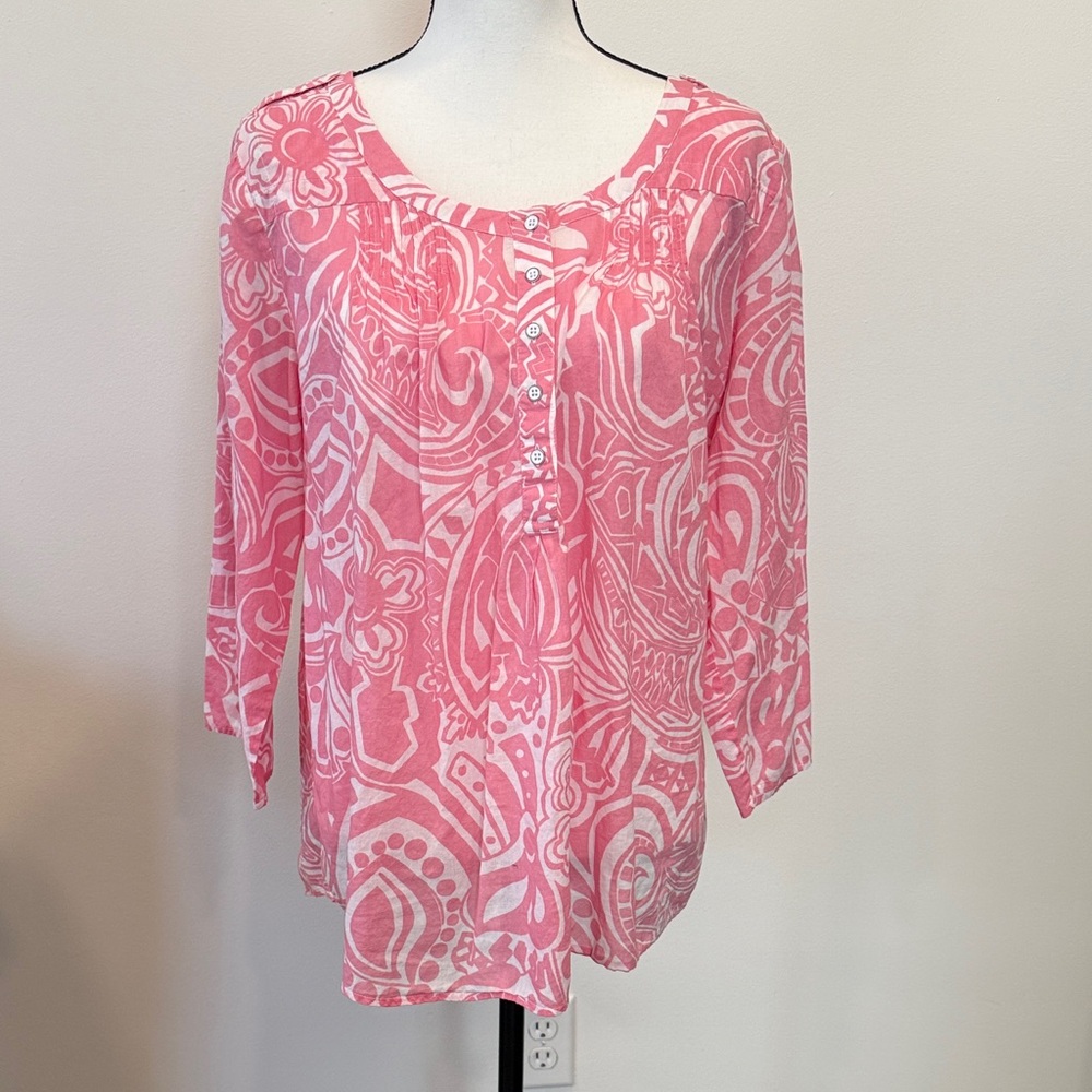 Banana Republic Pink Floral Top Size XL